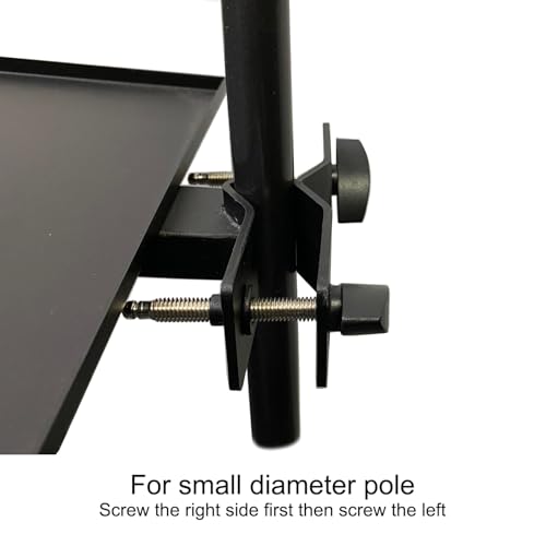 Heavy Duty Metal Square Tray, 11.8x11.8 | For Mobile TV Stand, For Tripod Speaker Stand - size: 11.8" x 11.8"
