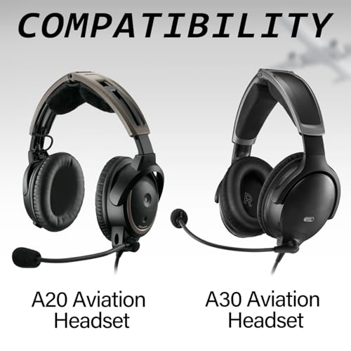 for Bose A20 Mic Cover, Aviation Headset Replacement Windscreen for Bose A30 A20 Microphone Spongue Pop Filter, 3 PCS Black Foam Cover WindScreen