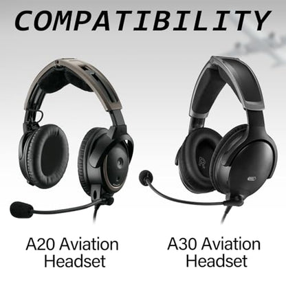 for Bose A20 Mic Cover, Aviation Headset Replacement Windscreen for Bose A30 A20 Microphone Spongue Pop Filter, 3 PCS Black Foam Cover WindScreen