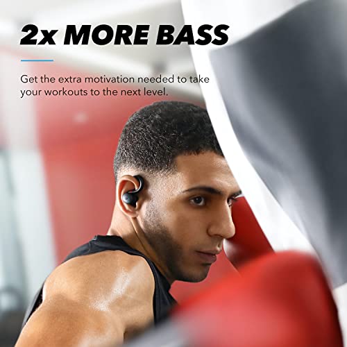 (Renewed) Soundcore Sport X10 True Wireless Bluetooth 5.2 Workout Headphones, Rotatable Ear Hooks, Deep Bass, IPX7 Waterproof, Sweatproof, 32H Play, Sport Earbuds, Gym, Running