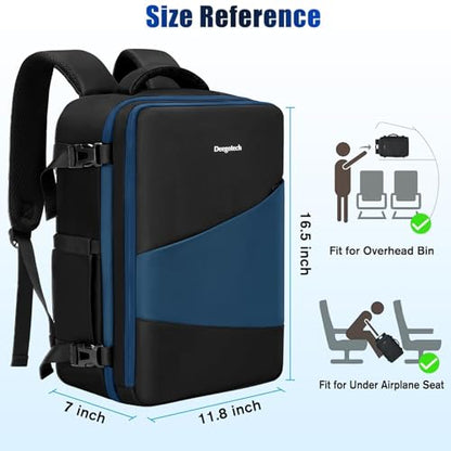 Deegotech Travel Case Compatible with PS5/PS5 Pro/PS5 Slim, Gaming Backpack | Water-resistant Carrying Case Compatible with Playstation 5 Console, Disc, Controllers, Accessories and 15.6" Laptop, Blue - color: Blue