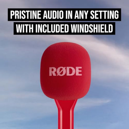 RØDE Interview GO Handheld Adaptor for RØDE Wireless Microphones (Red) - color: Red