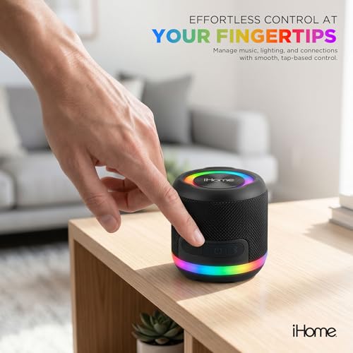 iHome 2-in-1 Portable Wireless Bluetooth Speaker with RGB Lights