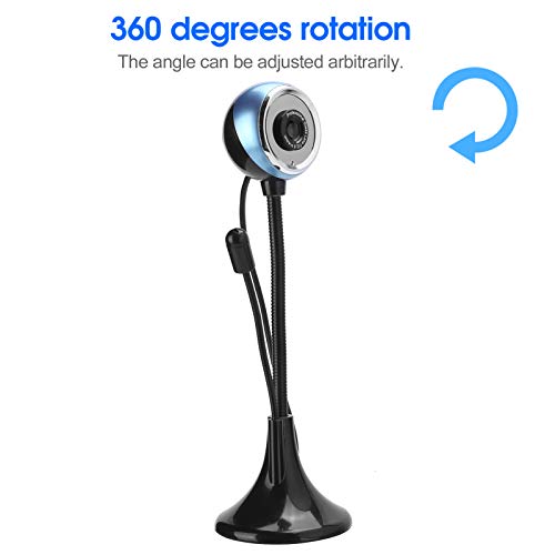 Mini Web Camara with Microphone, 360 Degree Rotated USB 480P HD Webcam for Desktop PC Laptop Video Calling Recording Conferencing, for Skype Zoom Meeting