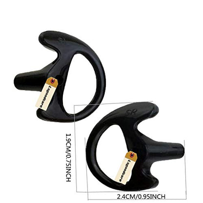 2 Way Radio Ear Mold Black Small, Lsgoodcare 20Pcs Replacement Earbud Earmolds Left Right Ear Piece Compatible for Motorola Kenwood Two Way Radio Acoustic Coil Tube, Soft Insert Silicone Earplug - size: Small Size-10Pack
