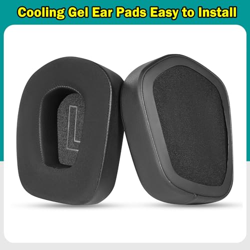 G733 Cooling Gel Earpads Replacement Compatible with Logitech G733 G535 G335 Wireless Gaming Headset Ear Pads Ear Cushions Ice Silk Fabric Memory Foam Black