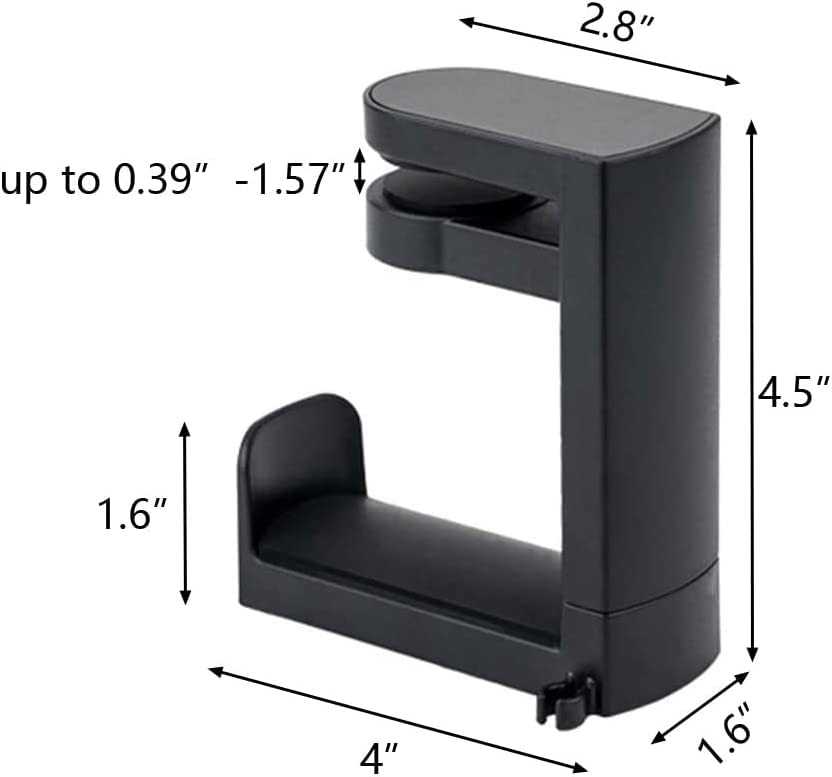 Black 360 Degree Rotation Adjustable Headphone Stand Headset Hanger PC Gaming Headset Headphone Hook Holder Hanger Mount