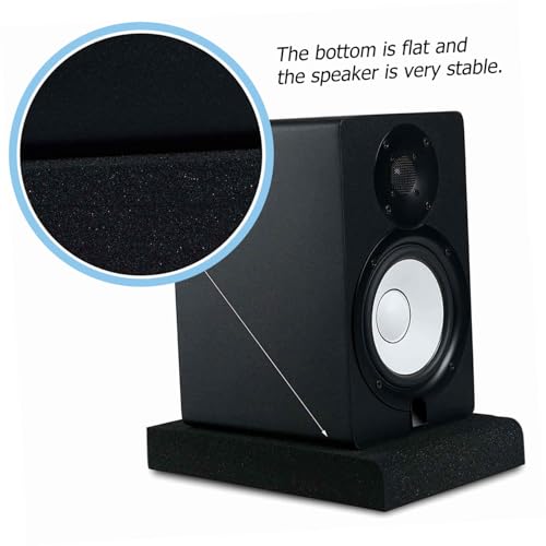 2pcs High-density Foam Speaker Isolation Pads Small Acoustic Cushions for Enhanced Sound Clarity for Home Theater and Studio Monitors - size: 22x16x3.6cm