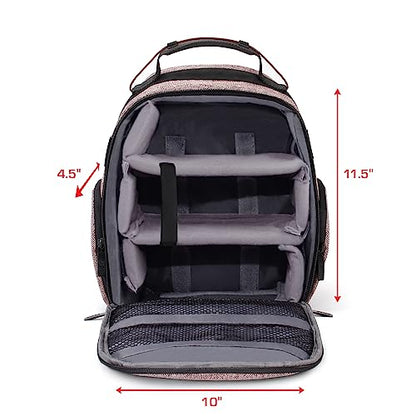 USA Gear VR Headset Backpack Travel Case Fits Meta Quest 3S, 3, 2, Controllers and Accessories - Virtual Reality Gaming Bag with Customizable Interior Dividers, Padded Backpack Straps (Brown) - color: Brown