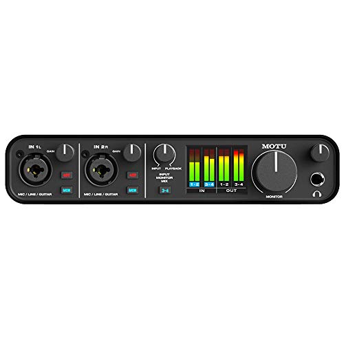 Motu M4 4x4 USB Audio Interface with AKG Project Studio P220 Condenser Mic, HPC-A30 Studio Monitor Headphones & XLR Cable Bundle
