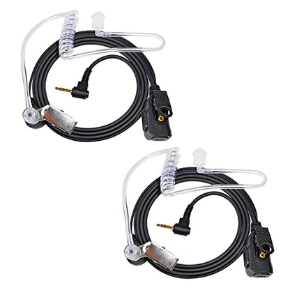 UAYESOK Walkie Talkie Earpiece for Motorola Talkabout Radio, 2 Pack | T200, T200TP, T260, T402, T460, T465, T600, T800, Acoustic Tube Headset with Mic PTT