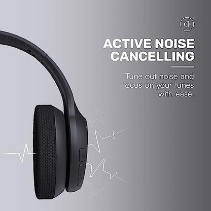 Raycon Fitness Bluetooth Headphones - Over The Ear Running Headphones, Active Noise Cancelling Wireless Headphones + Awareness Mode, Bluetooth Headset with Mic, 45 Hours of Battery Life (White) - color: White