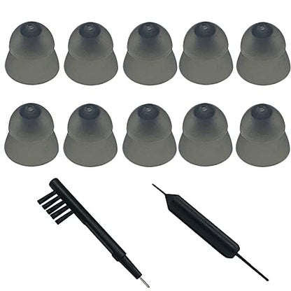 Smokey Hearing Aid Power Domes Close Domes Ear Tips for Resound Sure Fit Style RIC RITE and Open Fit BTE Hearing Amplifier with Cleaning Tools Brush Cleaner and Carry Case (Smokey, Medium) - size: Medium (Pack of 1)