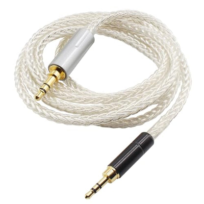 Youkamoo 2.5mm to 3.5mm Replacement Audio Upgrade Cable Compatible with Bose QC35 QC35 II QC25 QC45 700 Headphones Silver Plated Copper 4ft/1.2m