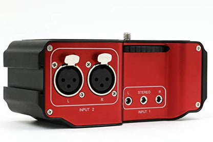 Saramonic SR-PAX2 Audio Adapter for Mirrorless, DSLR & Black Magic Pocket Cameras (Red/Black)