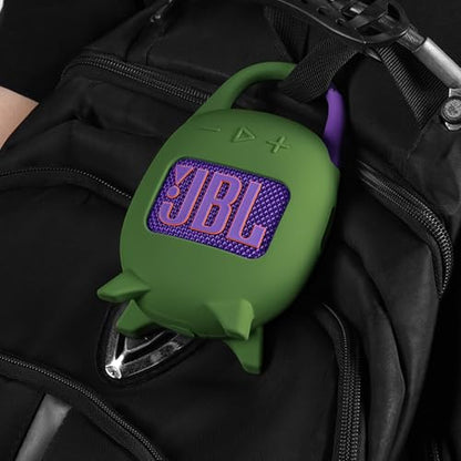 Geiomoo Silicone Carrying Case for JBL Clip 5, Protective Portable Scratch Shock Resistant Cover (Emerald Green) - color: Emerald Green