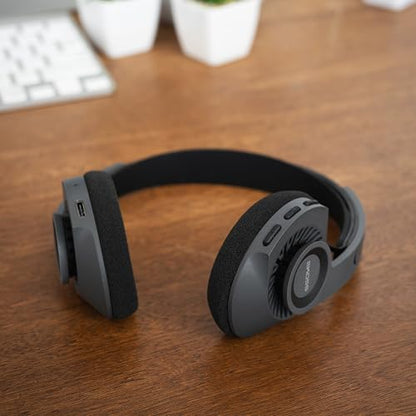 Koss KPH30 Wireless Bluetooth Retro Style On-Ear Headphones, Stealth Grey | 20+ Hour Battery Life, USB-C Charging, Microphone - color: Stealth Grey