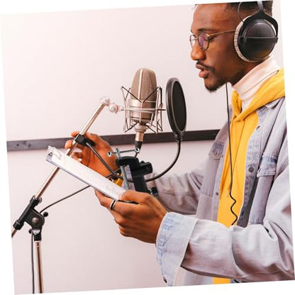 Adjustable Mic Arm Desk Mount with Durable Metal Base Heavy Duty Clamp for Podcasting Streaming Recording Space Saving Design for Broad Compatibility