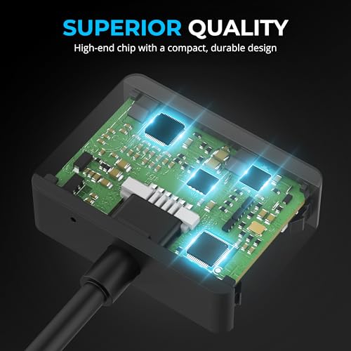 SABRENT USB-C to 3.5mm Audio Adapter with 100W PD, 24-Bit (AU-PACM) | USB-C external sound card; headset mic & stereo out; 96kHz; 100W PD passthrough