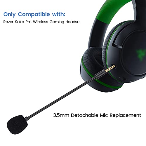 Kaira Pro Mic for Razer Kaira Pro Wireless Gaming Headset, 3.5mm Detachable | Noise Cancelling Microphone Boom for Xbox One, PS4, PS5, PC