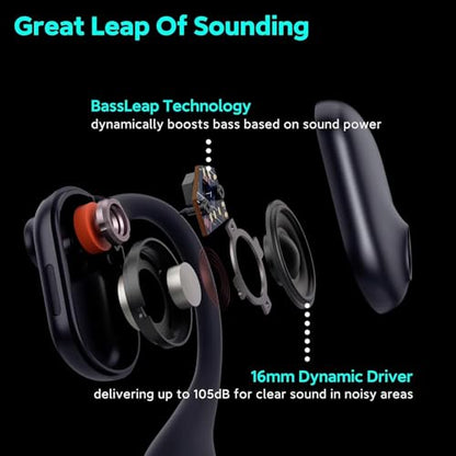 Wireless Noise Cancelling Headphones with Mic,Wireless Headset with Mic for Work(50dB ENC&Mute Button) Bluetooth Headset for Work from Home/Office/PC/Call Center/Laptop/Teams/Zoom Gray