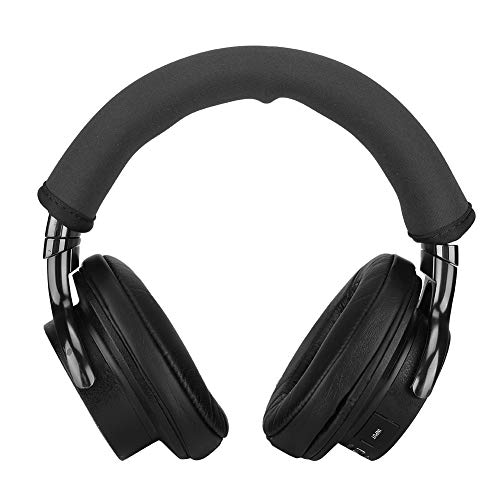 ASHATA Replacement Headset Cushion, Soft Protein Skin Earphone Pad with Zipper Design for Easy Cleaning, Noise Reduction Anti Slip Headband Cover for Iron Triangle M50 (Black)