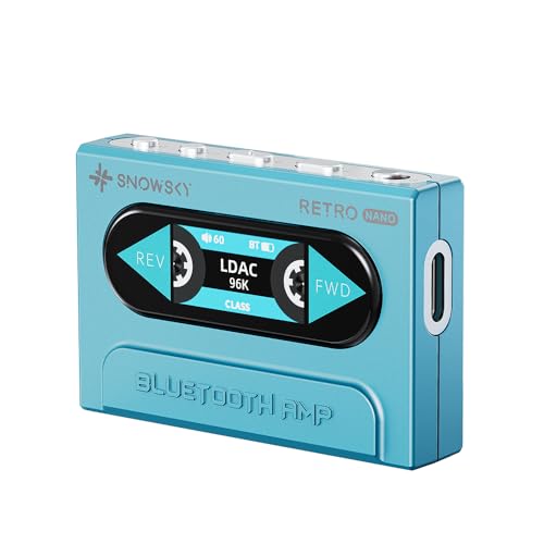 FiiO/Snowsky Retro Nano Bluetooth USB DAC AMP with LDAC, aptX Adaptive, aptX LL (3.5mm Unbalanced & 4.4mm Balanced Output) (Blue) - color: Blue