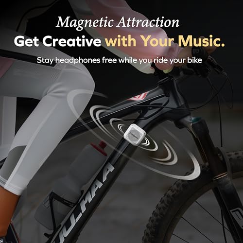 CHARGEWORX Magnetic Bluetooth Speaker and Phone Stand, Portable Mini Speaker, USB-C Rechargeable Wireless Device for High-Fidelity Audio, Compatible with MagSafe iPhone 16/15/14/13/12 Case, White - color: White