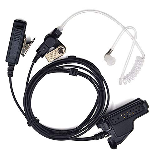 2 Wire Acoustic Tube Earpiece Mic Compatible for Motorola Walkie Talkies | Compatible with Motorola XTS 1500 XTS 2500 XTS 3000 XTS 3500 XTS 5000 XTS 5000R HT 1000 JT 1000 MTX 9000 MTS 2000 GP 9000