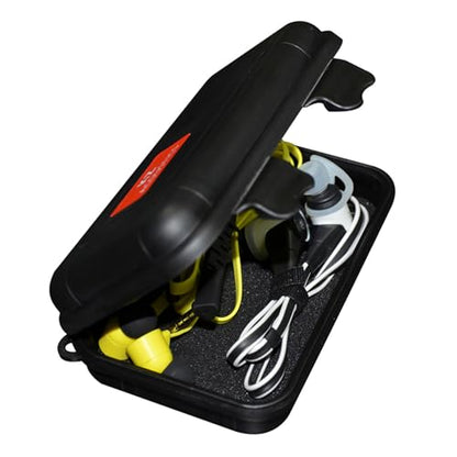 Earphone Case, KYUHEEO Waterproof Headphone Storage Bag Earbud Hard Protective Carrying Case for Wired Earphones, Ear Tips,Earphone Cables, Camera Chips(Black)