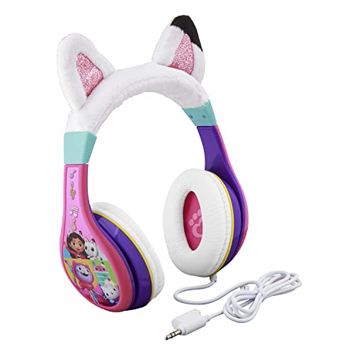Gabbys Dollhouse Kids Headphones with 3.5mm Jack, Wired Headphones | Adjustable Headband - color: Gabbys Dollhouse