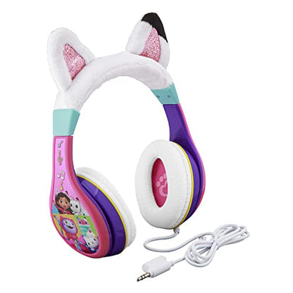 Gabbys Dollhouse Kids Headphones with 3.5mm Jack, Wired Headphones | Adjustable Headband - color: Gabbys Dollhouse