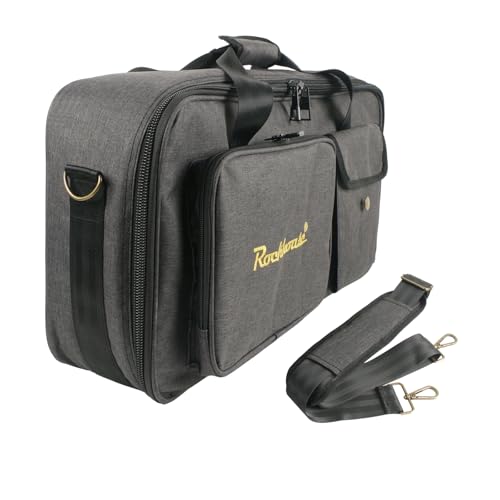 Rockhouse Padded Guitar Pedal Board Case, DJ Music Gear Carry Bag (MEB-L) | Internal 21.26*10.23*3.93'', Fit for Boss Line 6 Effect Pedals, Travel Gig Bag with Divider & Accessory Pocket, Musician Gift - size: MEB-L