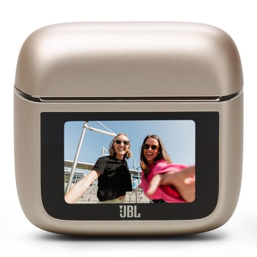 JBL Tour Pro 3 Noise Cancelling True Wireless Earbuds Bundle with gSport Case (Latte) - color: Latte