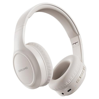 Headphones Wireless Over Ear , 70 Hours Playtime Bluetooth Headphones Built-in Microphone, Foldable Lightweight Headset with Bluetooth 5.4, HiFi Stereo Sound for PC Cellphone Travel Office (Off-white) - color: Off-white