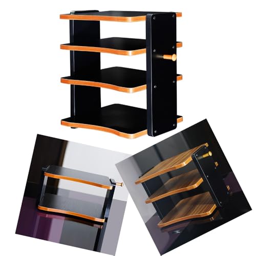 Desktop Audio Stand Headphone Amplifier Stand 2 3 4 Tier AV Media Player Stand HiFi Racks Small Media Storage Rack for Bedroom(47cm-18.5in) - size: 47cm-18.5in