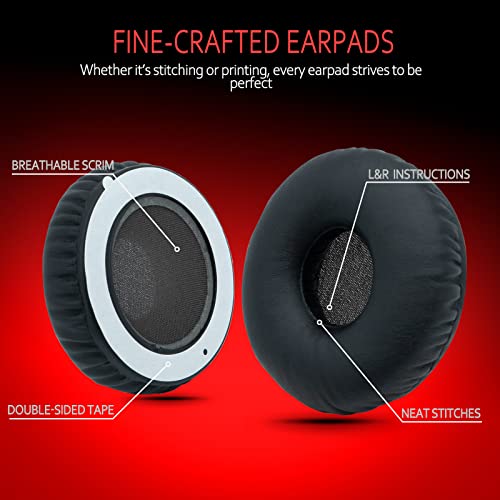 Krone Kalpasmos Sony MDR-XB550 Ear Pads, Replacement Ear Pads for Sony MDR-XB550AP MDR-XB450AP MDR-XB450 Headphones, Sony mdr-xb450(mdr xb450) Ear Cushions with Memory Foam Soft Leather (Black)