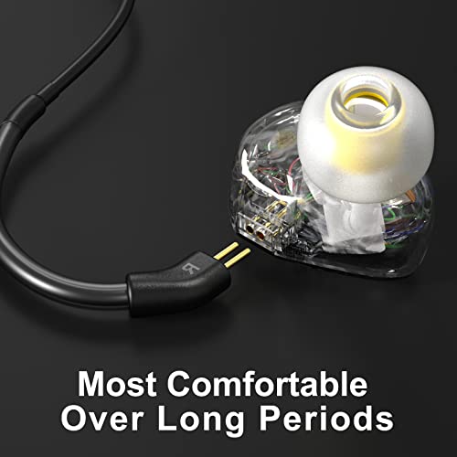 Xvive T9 in-Ear Monitor Headphones Dual Knowles BA Drivers IEM for Studio, Band Rehearsal, Live Performance (T9) - color: T9 IEM