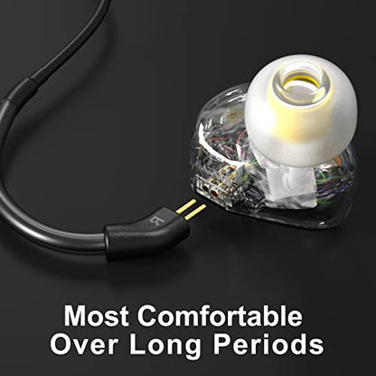 Xvive T9 in-Ear Monitor Headphones Dual Knowles BA Drivers IEM for Studio, Band Rehearsal, Live Performance (T9) - color: T9 IEM