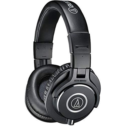 Audio-Technica ATH-M40x Professional Studio Monitor Headphone, Black, with Cutting Edge Engineering, 90 Degree Swiveling Earcups, Pro-Grade Earpads/Headband, Detachable Cables Included | Cutting Edge Engineering, 90 Degree Swiveling Earcups, Pro-Grade Ear
