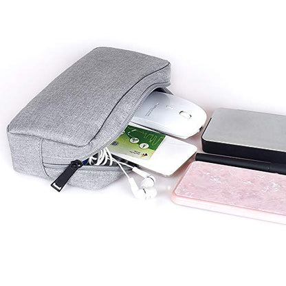 Universal Electronics/Accessories Soft Carrying Case Bag, Durable & Light-weight,Suitable for Out-going, Business, Travel and Cosmetics Kit (Small-Gray) - color: Small-Gray