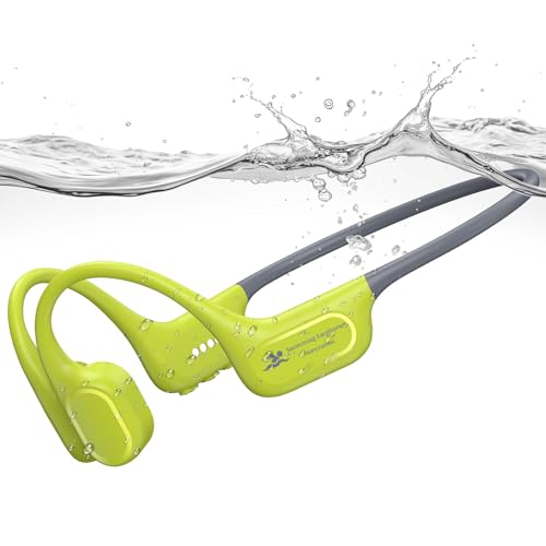 Bone Conduction Swimming Headphones -IPX8 Waterproof Earphones Bluetooth 5.4 Open-Ear Headphones Built-in 32GB MP3 Player & 7-Hour Playtime with Wireless Underwater Headphones for Swimming Sports