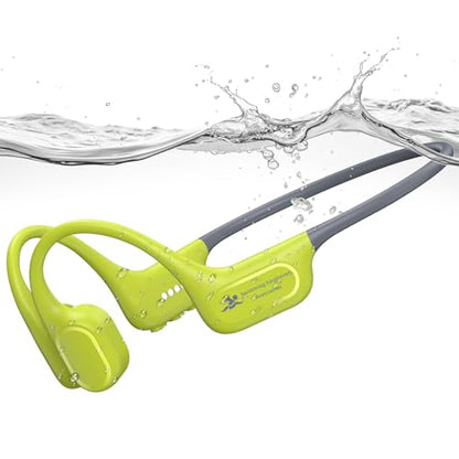 Bone Conduction Swimming Headphones -IPX8 Waterproof Earphones Bluetooth 5.4 Open-Ear Headphones Built-in 32GB MP3 Player & 7-Hour Playtime with Wireless Underwater Headphones for Swimming Sports