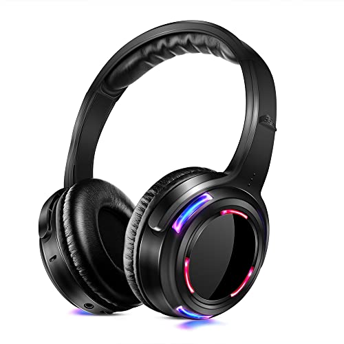 Professional Silent Disco LED Wireless Headphones and RF LED Silent Disco Earphones for iPod MP3 DJ Music Pary Club (10 Headphone + 1 Transmitter) - color: 10 headphone + 1 transmitter