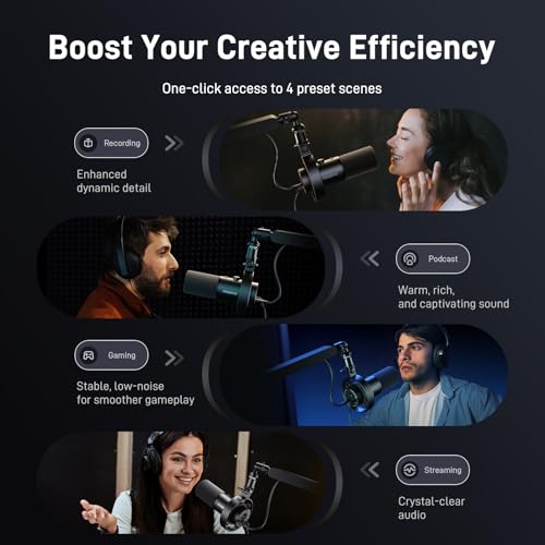 MAONO Dynamic Microphone-XLR USB Podcast Recording Mic with 192kHz/24bit