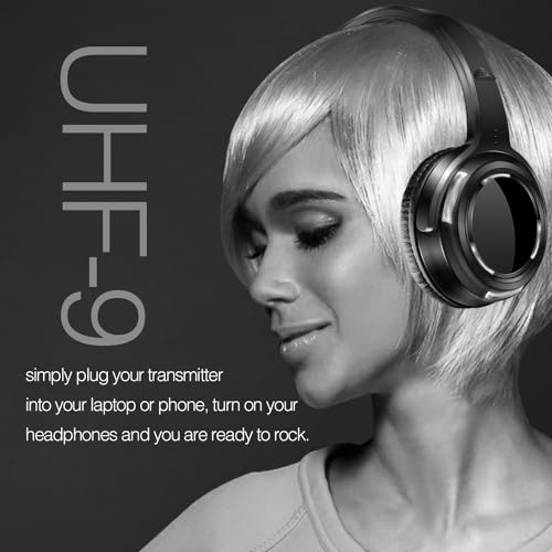 Professional Silent Disco LED Wireless Headphones and RF LED Silent Disco Earphones for iPod MP3 DJ Music Pary Club (2 led Headphone + 1 Transmitter) - color: 2 led headphone + 1 transmitter