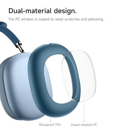 SURITCH for Apple AirPods Max Case Cover, TPU Anti-Scratch Ear Cups Cover, Rugged Shockproof Accessories Protective Cover for AirPods Max - Navy - color: Navy