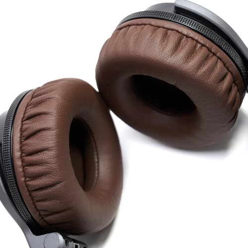 Soft Protein Leather Ear Pads for Pioneer HDJ CUE1 Cue One, HDJ500 DJ Headphone (Brown) - color: Brown