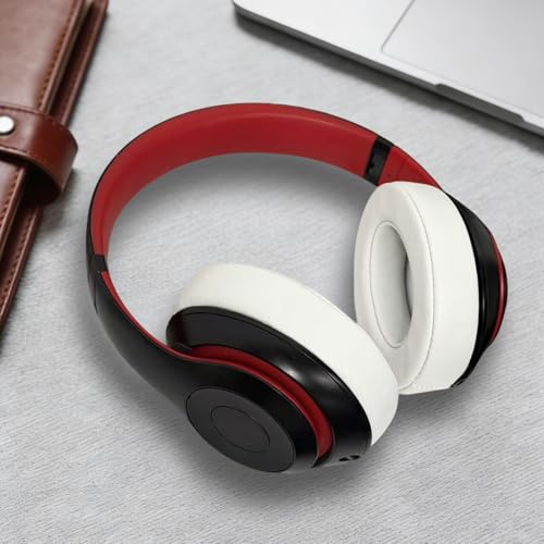 Aurivor Studio 3 Replacement Ear Pads for Beats Studio 3 & 2 Headphones, Cushions Earpads with Genuine Lambskin Leather, Softer Memory Foam, Stronger Adhesive (Lambskin-White) - color: Lambskin-White