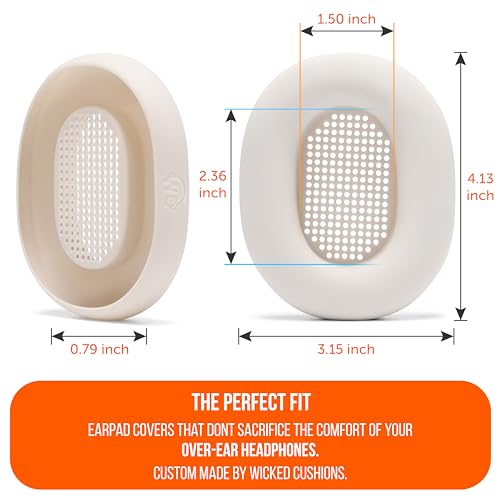WC SweatZ XM5 - Patented Earpad Sweat Covers for Sony WH1000XM5 by Wicked Cushions | Full 360 Earpad Protection | Sweatproof & Easily Washable | Silver - color: Silver